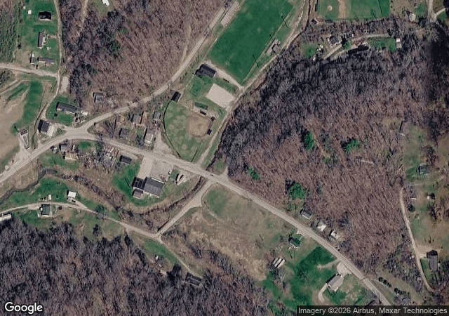 Aerial view of Wilkerson Christmas Tree Farm in Griffithsville, WV