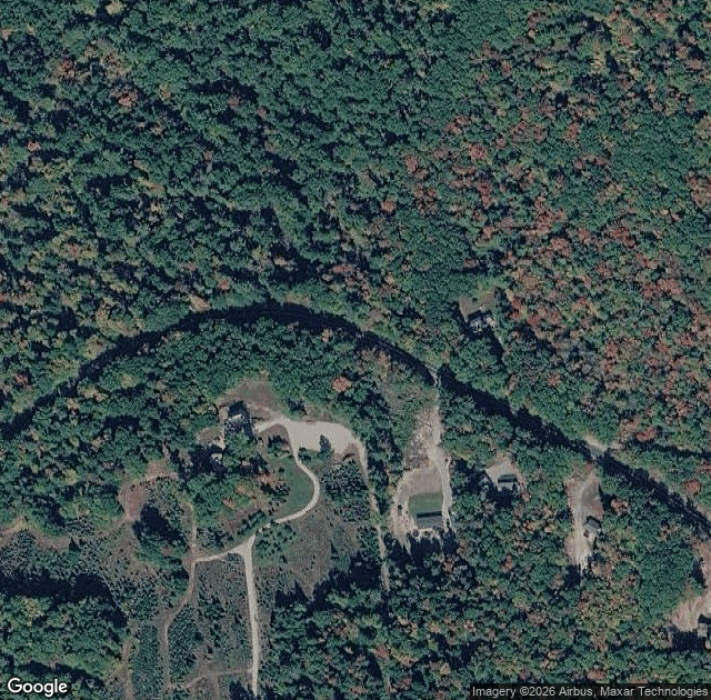 Aerial view of Windswept Mountains View Christmas Tree Farm in Richmond, NH