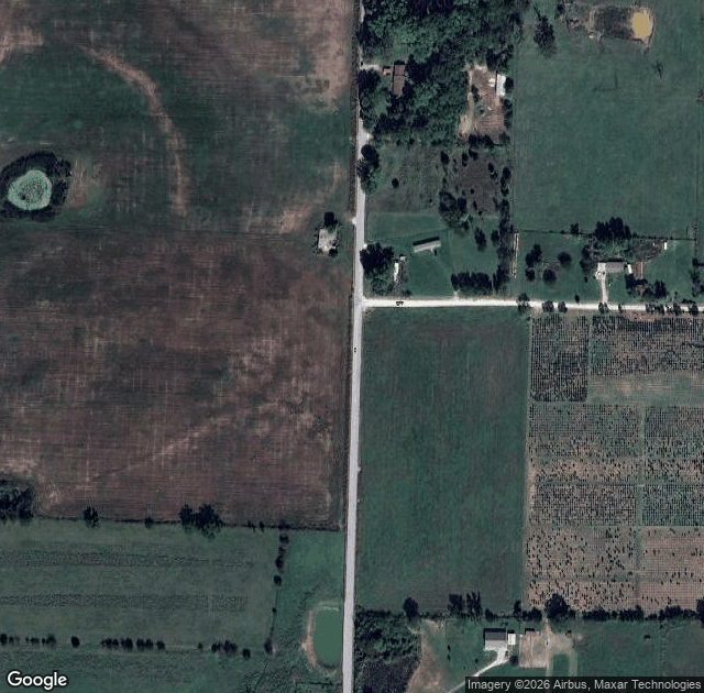 Aerial view of Wonderland Tree Farm in Pea Ridge, AR