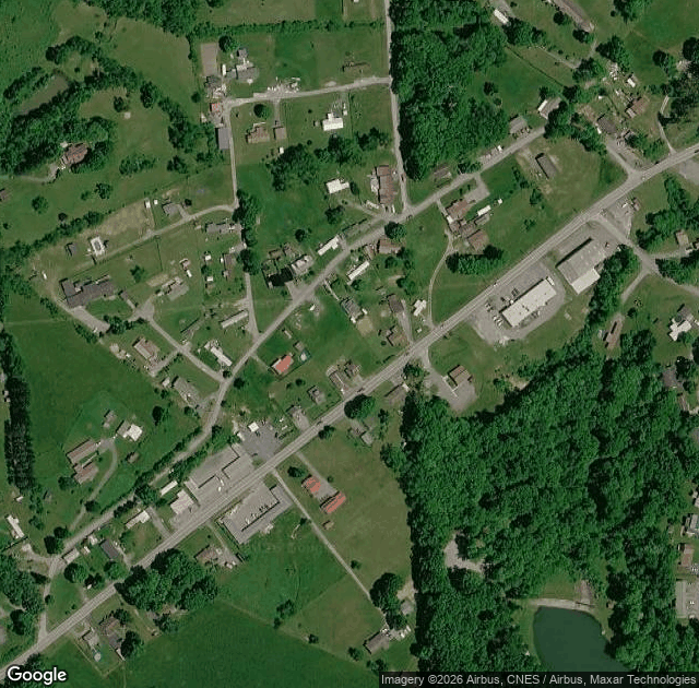 Aerial view of Yagel Poor Farm in Craigsville, WV